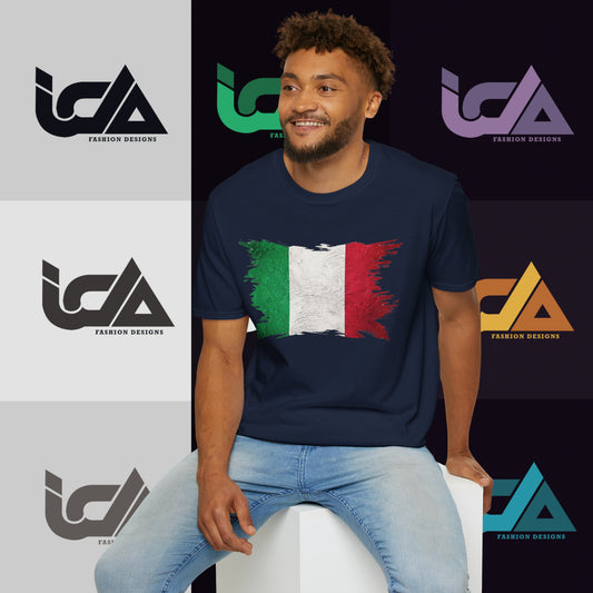 Flag of Italy Painted Style - Unisex Tee