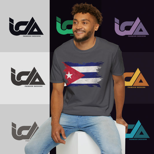 Flag of Cuba Painted Style - Unisex Tee