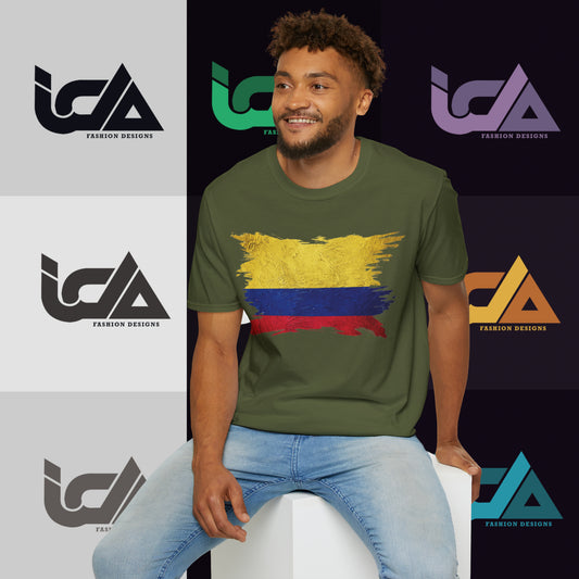 Flag of Colombia Painted Style - Unisex Tee