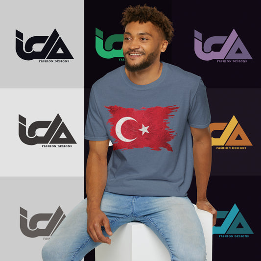Flag of Turkey Painted Style - Unisex Tee